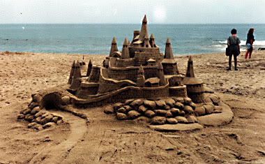 sandcastle at beach